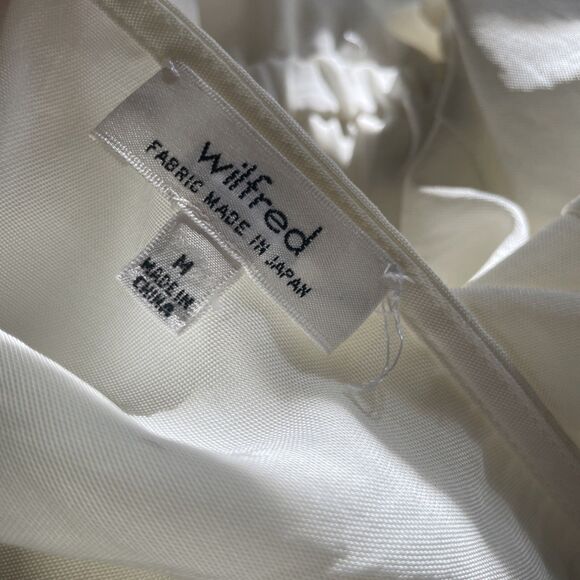 Wilfred Aritzia Max Dress Women’s Medium Short Sleeve Side‎ Slits White - Picture 5 of 5